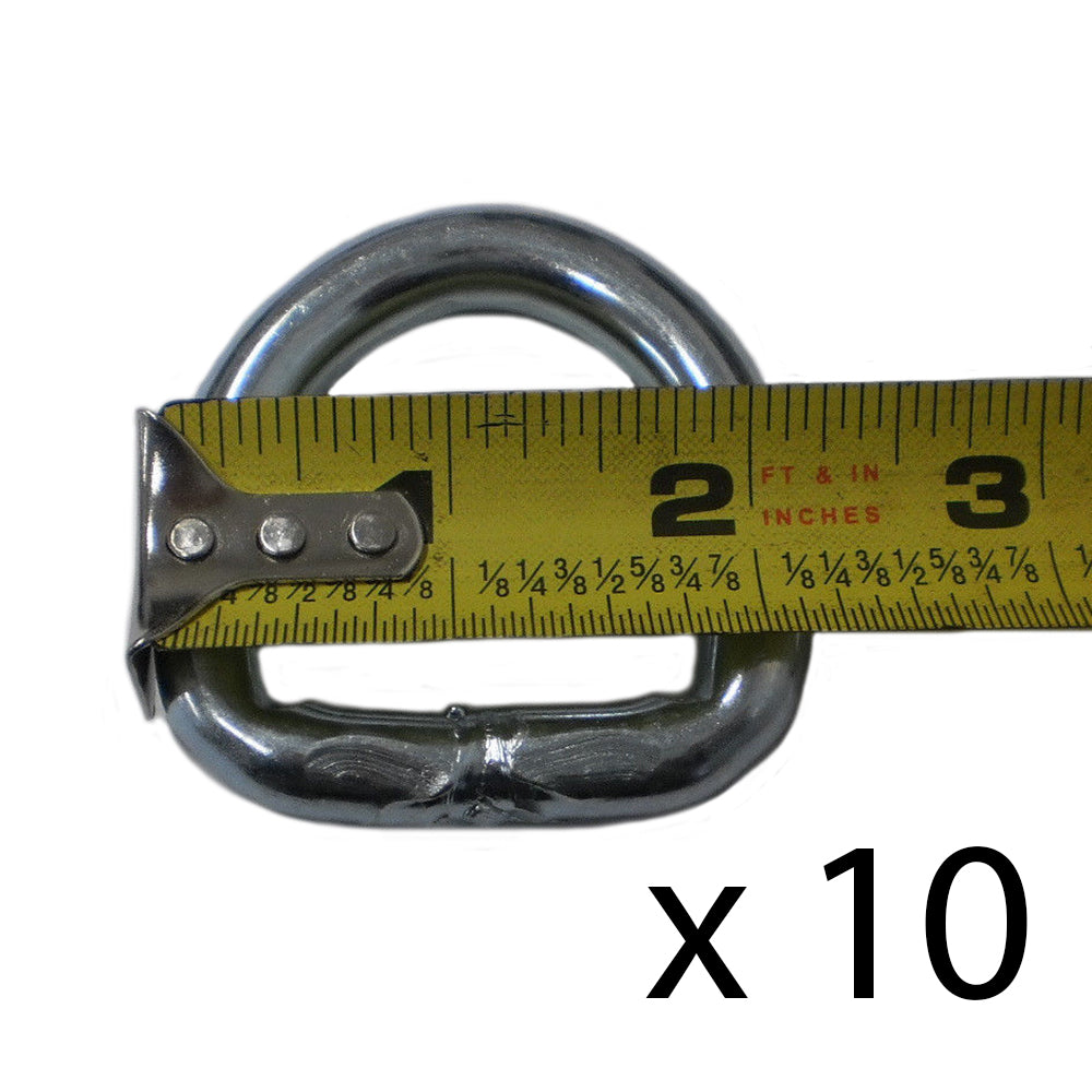 Qty 10: 3/8" Weld On D-Ring Fits Universal Products Replaces 10WR15