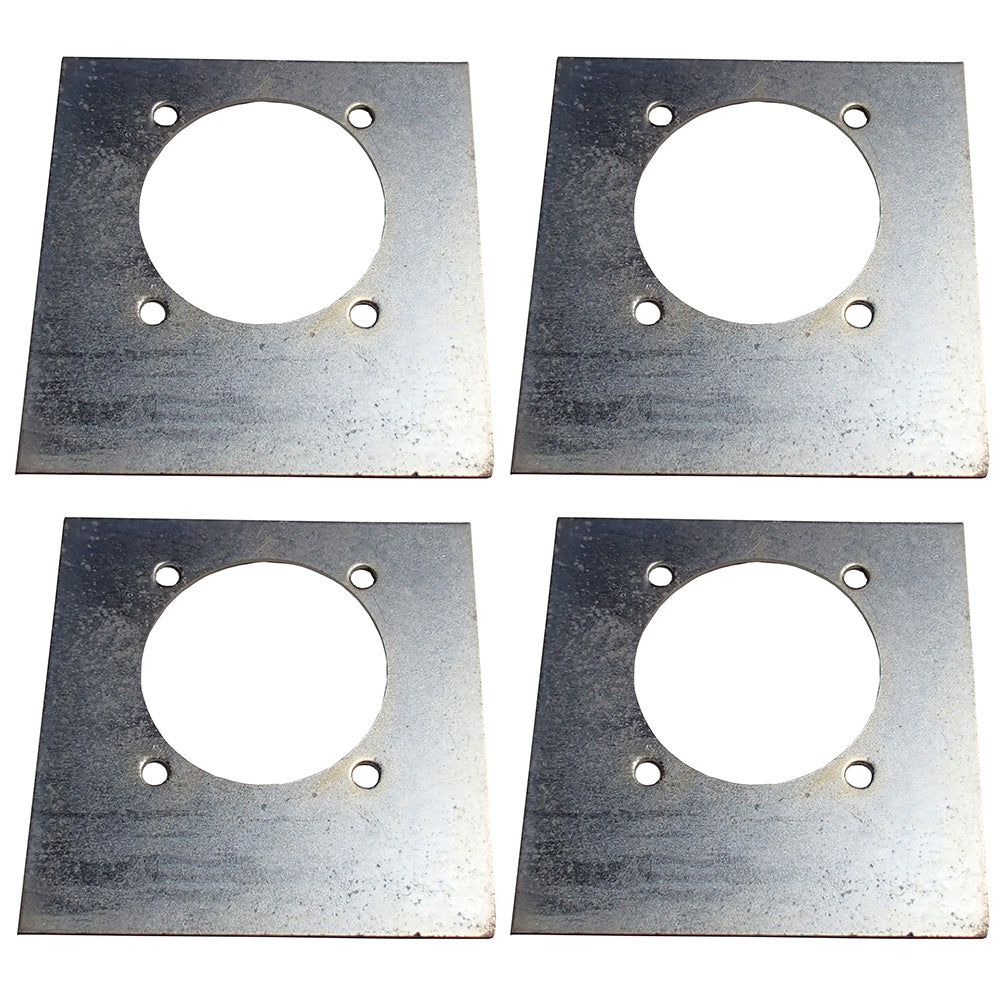 4 - RECESSED BACKING PLATE MOUNTING PLATES f D RING PLATE TIE DOWN ROPE D RINGS