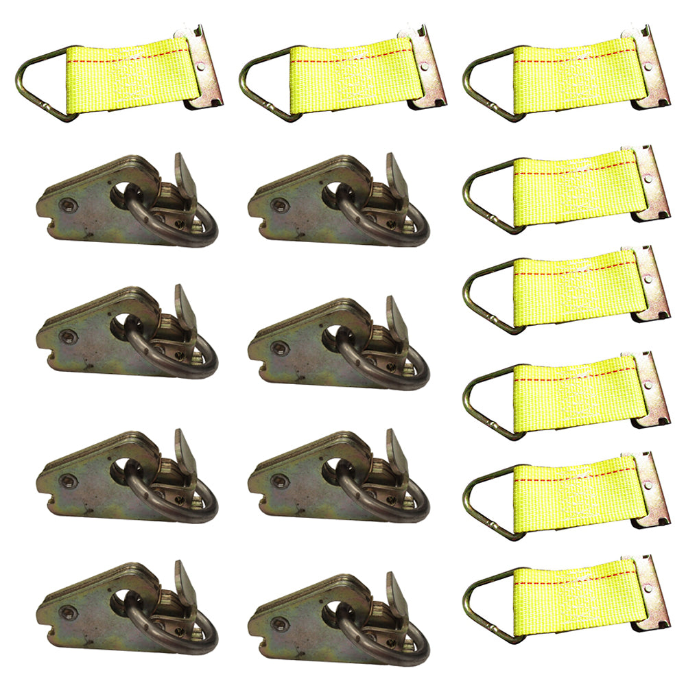 E-Track Tie Down Kit 8 O-Ring Anchors & Rope Offs Tie Down Accessory Bundle