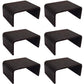 SIX (6) Weld-On Trailer Stake Pocket 3-1/2" x 1-5/8" 4-Gauge Steel Pockets