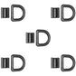 DR050-Z-BLK Five 1/2" Bolt-on D-Ring (Black) Fits Universal Products