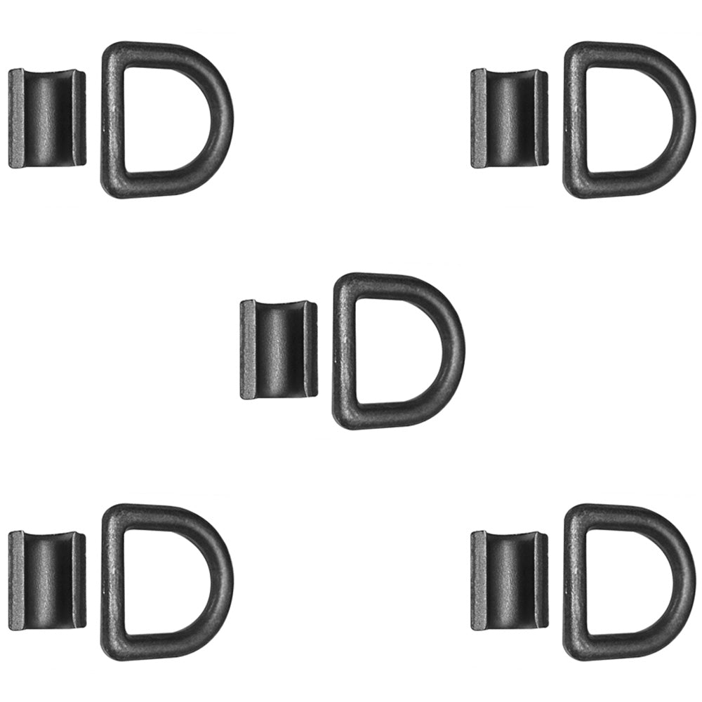 DR050-Z-BLK (5) 1/2" Bolt-on D-Ring (Black) Fits Universal Products