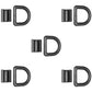 DR050-Z-BLK Five 1/2" Bolt-on D-Ring (Black) Fits Universal Products