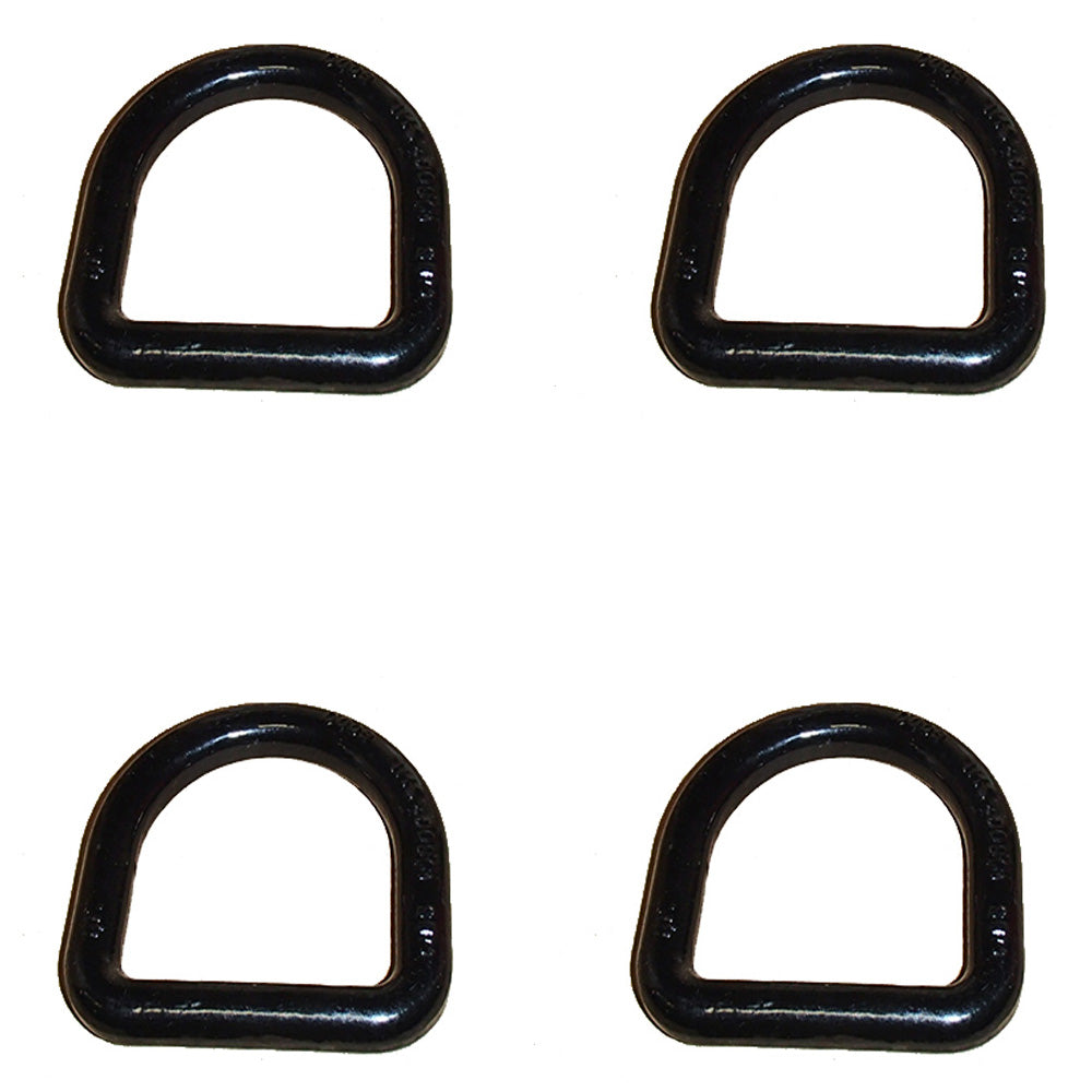 (4) 5/8" D Ring Weld On Flatbed Truck Trailer Tie Down Strap Cargo Chain Ratchet