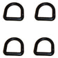 Qty 4: 5/8" Weld-On D-Ring (Black) Fits Universal Products Replaces SR15-BLK