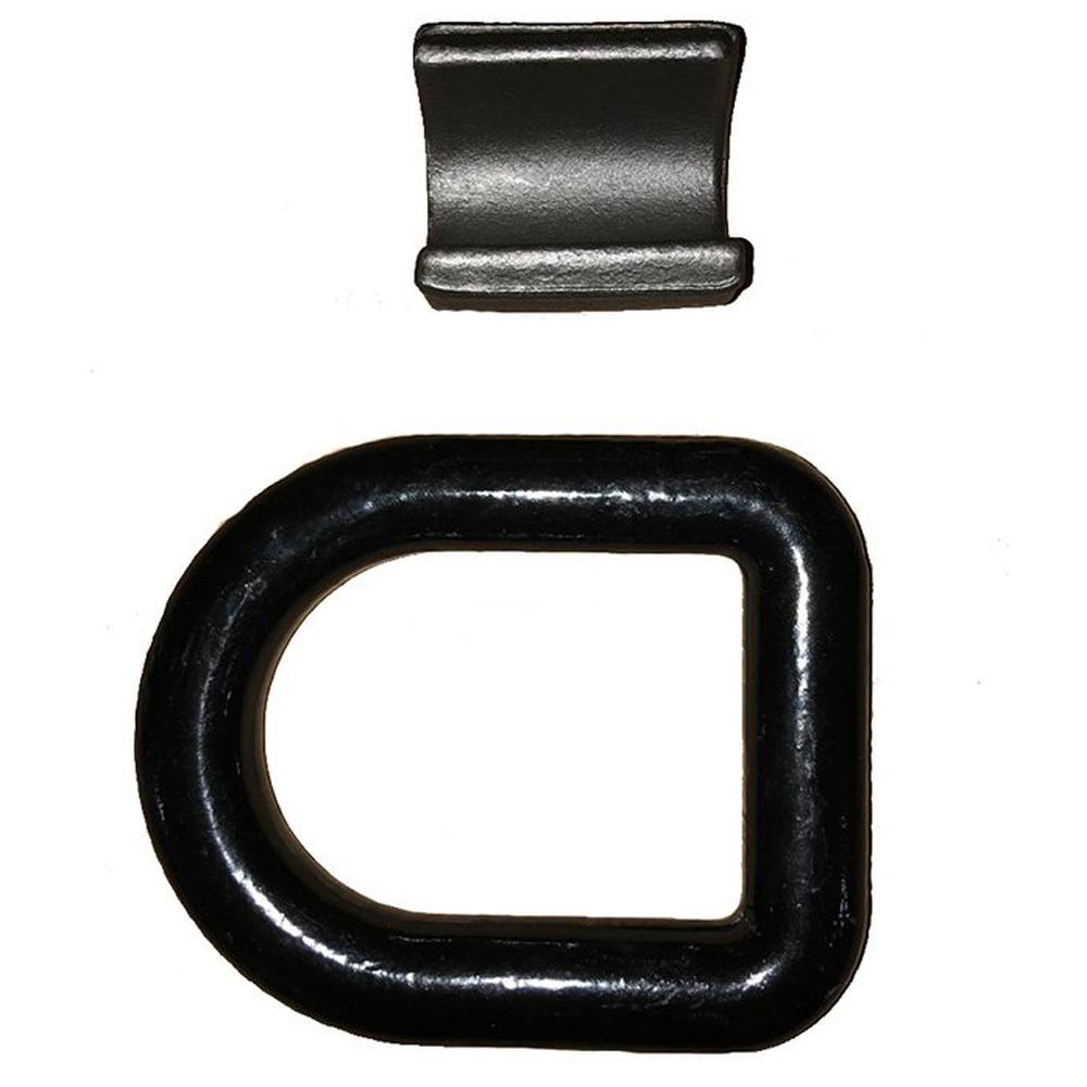 One (1) Black Weld On 1" Forged D Ring Tow Truck Trailer Chain Rope Tie Down