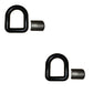 Tlu28-0017 Two 1" Weld-On D-Ring (Black) Fits Universal