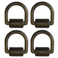 Qty 4: 1" Weld-On D-Ring (Black)
 Fits Universal Replaces Tlu28-0017
