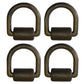 Tlu28-0017 Qty 4: 1" Weld-On D-Ring (Black)
 Fits Universal