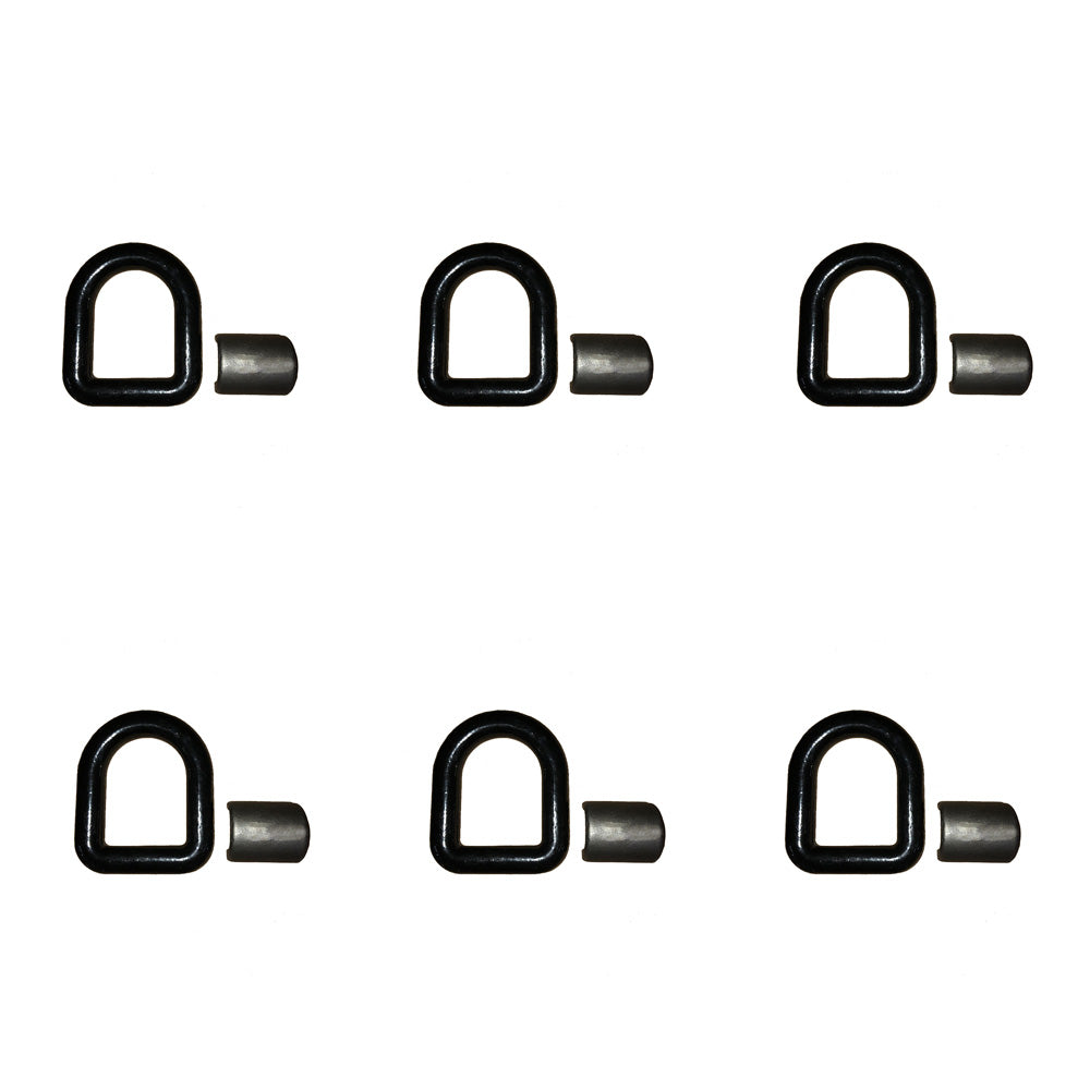 (6) 1" D Ring w/ Weld On Clip for Trailers RVs Campers Trucks Tow-Trucks