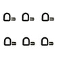 Qty 6: 1" Weld-On D-Ring (Black) Fits Universal Replaces Tlu28-0017