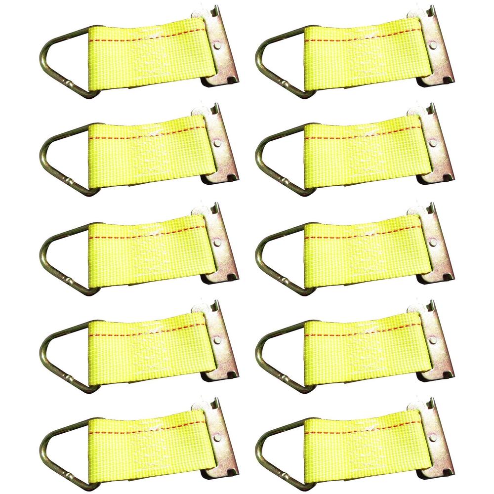 10 Pk E Track Cargo Tie Off Rope Down Fitting Straps Enclosed Trailer 3,000 lbs