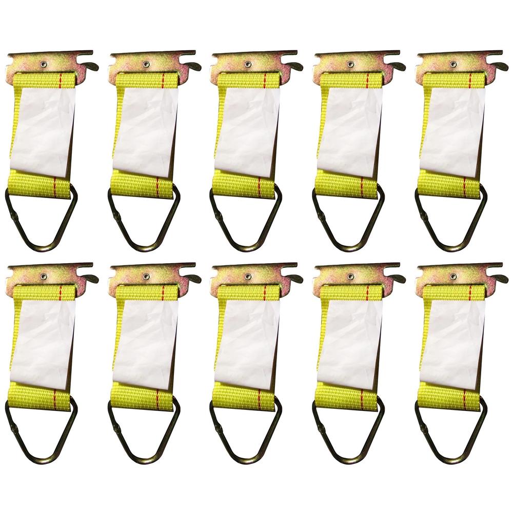 10 Pk E Track Cargo Tie Off Rope Down Fitting Straps Enclosed Trailer 3,000 lbs