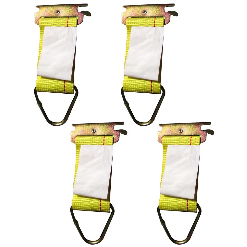 4 pk Trailer E Track Fitting Rope Tie Off Enclosed Cargo Trailer Tie Down Strap