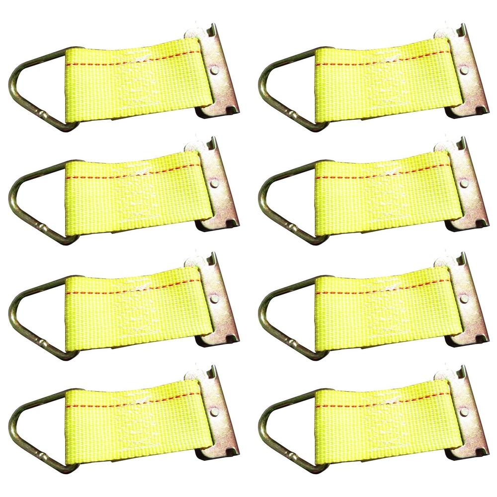 8 pk Trailer Tie Off E Track Fitting Rope Enclosed Trailer Cargo Tie Down Strap