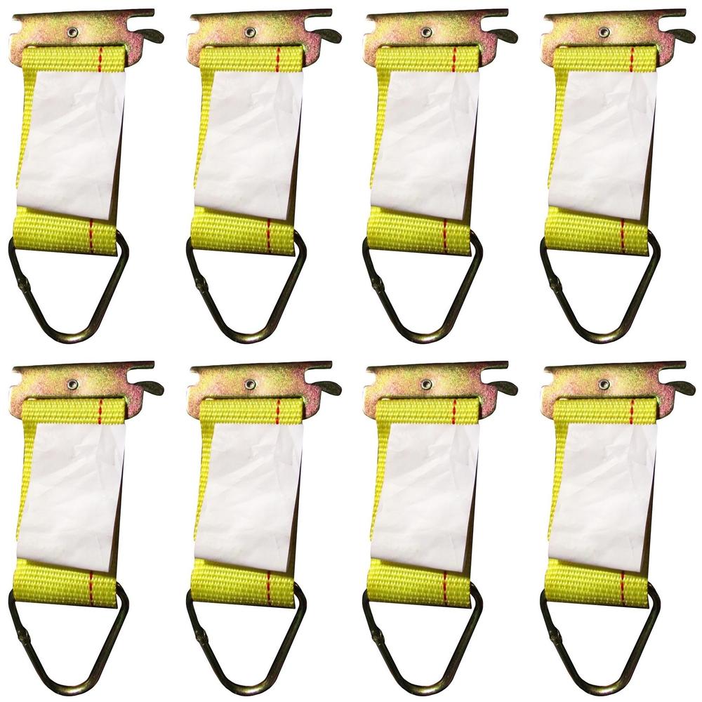8 pk Trailer Tie Off E Track Fitting Rope Enclosed Trailer Cargo Tie Down Strap