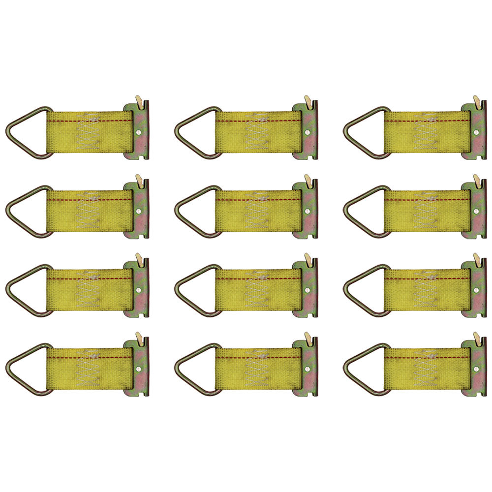 12 pk Trailer E Track Tie Down Strap Enclosed Trailer Cargo Fitting Rope Tie Off
