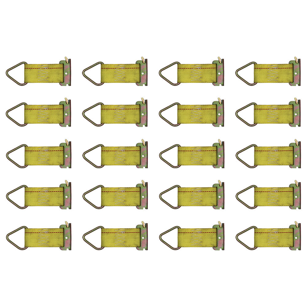 Set of (20) E-Track Clip D-Ring Rope Cargo Tie-Down Vans Flat Beds Boats