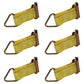 Set of (6) 2" Wide E-Track Cargo Trailer Tie Down Strap W/-D Ring 4,000 lbs