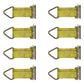 8 pk Trailer Tie Off E Track Fitting Rope Enclosed Trailer Cargo Tie Down Strap
