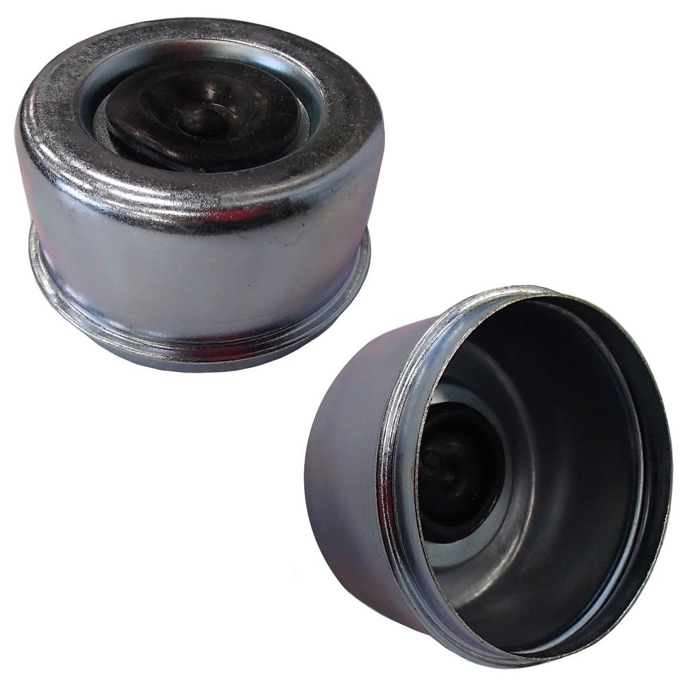 2 Trailer Axle Hub EZ Lube 2.72" Dust Cover Grease Cap & Rubber Plug for Dexter