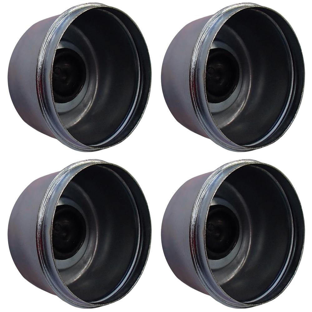 Qty 4: Grease Cap with Rubber Plug Fits Dexter 5,000 - 7,000 lb Axles