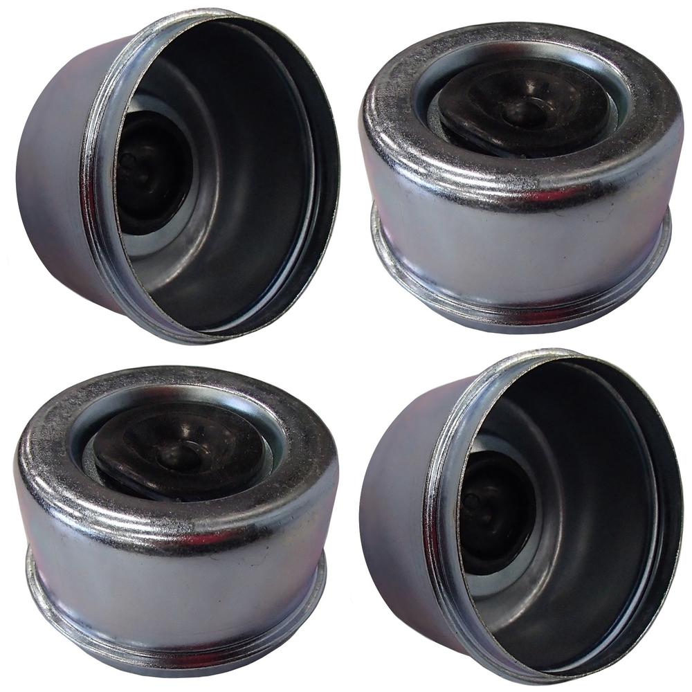 Qty 4: Grease Cap with Rubber Plug Fits Dexter 5,000 - 7,000 lb Axles