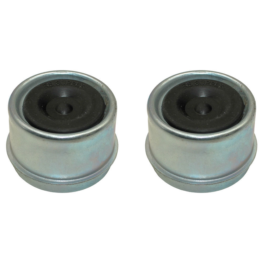 Two 1.98" Trailer 2000 3500 Axle Dust Cap Cup Grease Cover for RV Camper EZ Lube