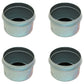 (4) 1.98" EZ Lube Grease Trailer Hub Cover Dust Cap w Rubber Plug FREE SHIPPING