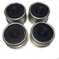 (Pack of 4) Metal Grease Caps 1.98" with Rubber Plugs for EZ Lube Spindle Axles