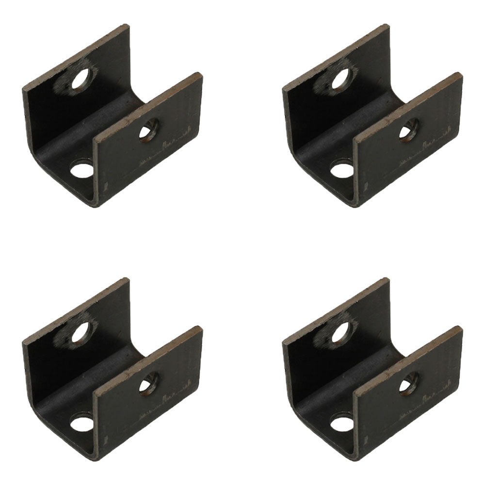 Four Front/Rear Hangers for Double-Eye Springs 2-3/8" x 3" x 1-7/8" x 9/16"