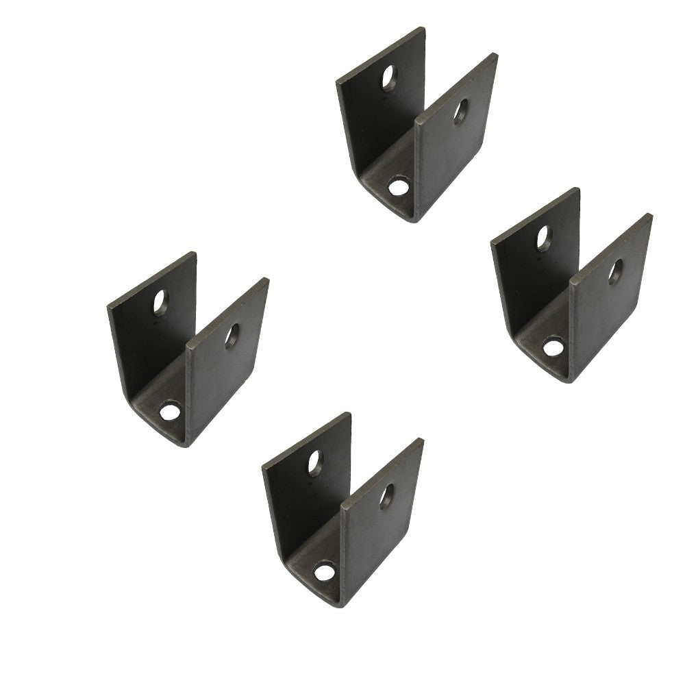 (4) Four Steel Weld-On Hangers for Single Axle Trailer 1-3/4" Leaf Spring Axle