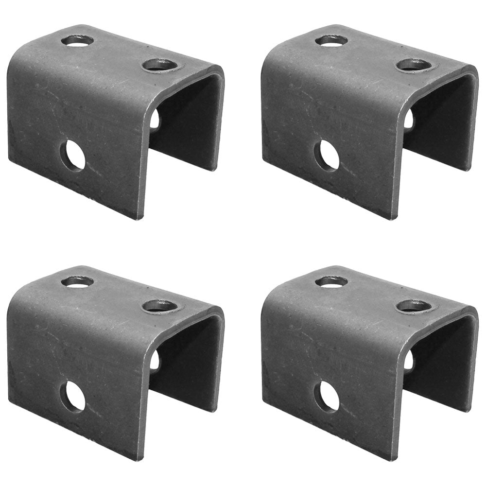 (4) Four Steel Weld-On Hangers for Single Axle Trailer 1-3/4" Leaf Spring Axle
