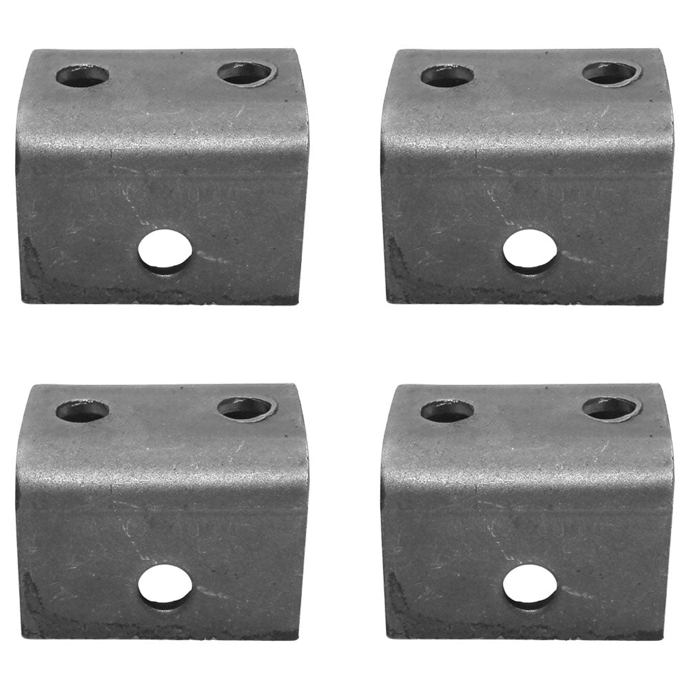 (4) Four Steel Weld-On Hangers for Single Axle Trailer 1-3/4" Leaf Spring Axle