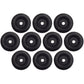 (10)- Ten Cargo Trailer Ramp Door Stop Black Rubber Bumper 2.5" Round OTK20-0275