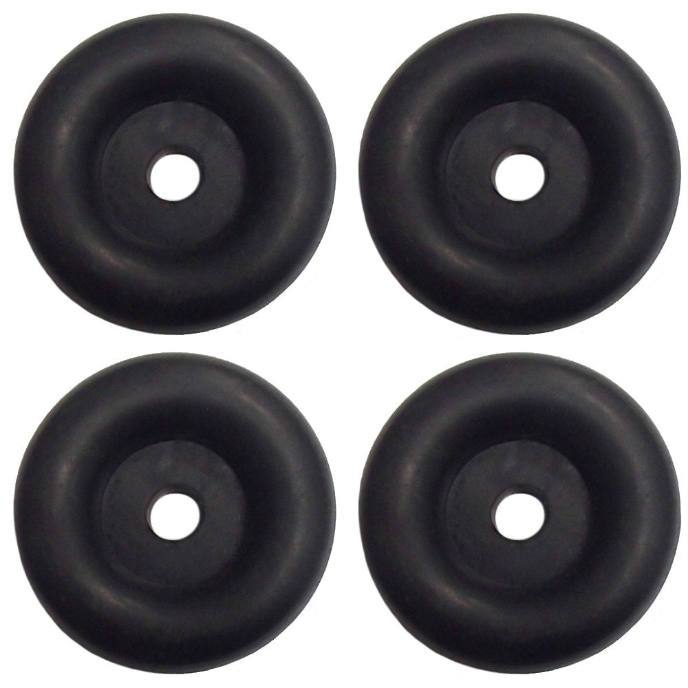 Four (4) 2.5" Black Rubber Bumper Replacement for Camper Trailer Door Stop