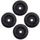 (4)- Cargo Trailer Ramp Guard Door Stop 2.5" Premium Round Black Rubber Bumper