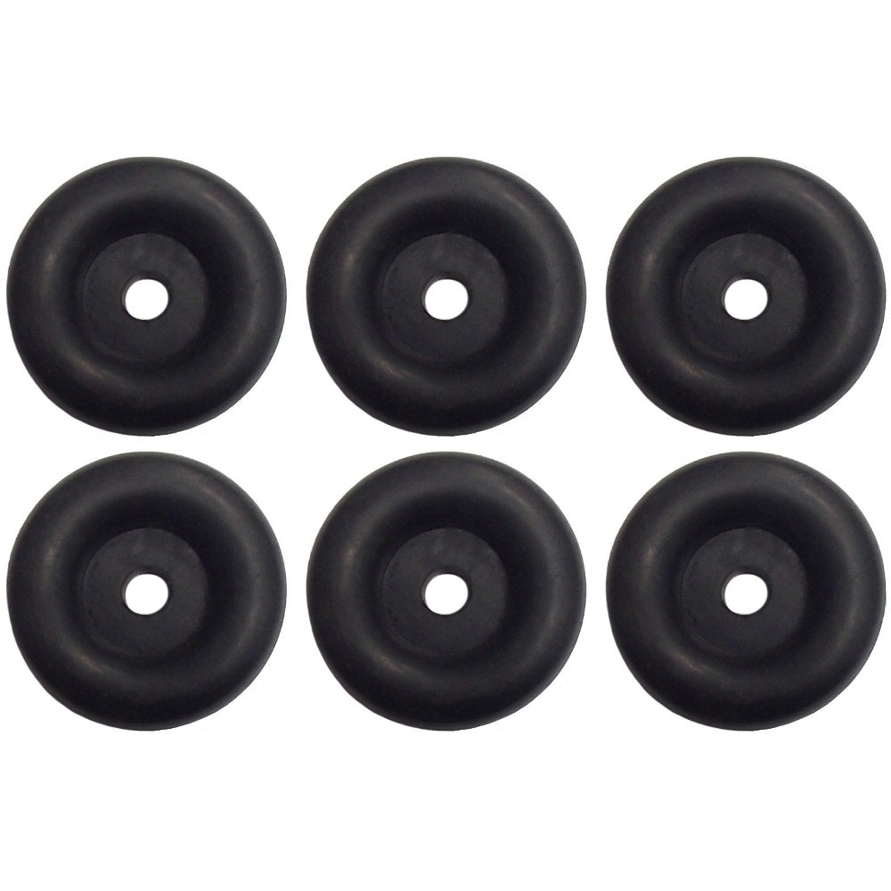(6) Black Rubber Bumper 2.5" Round Boat Dock Cargo Trailer Ramp Door Stop Guard