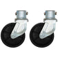 Two (2) 6" Trailer Swirl Jack Caster Wheels w/ Safety Pin 1200 lbs - Boat Hitch