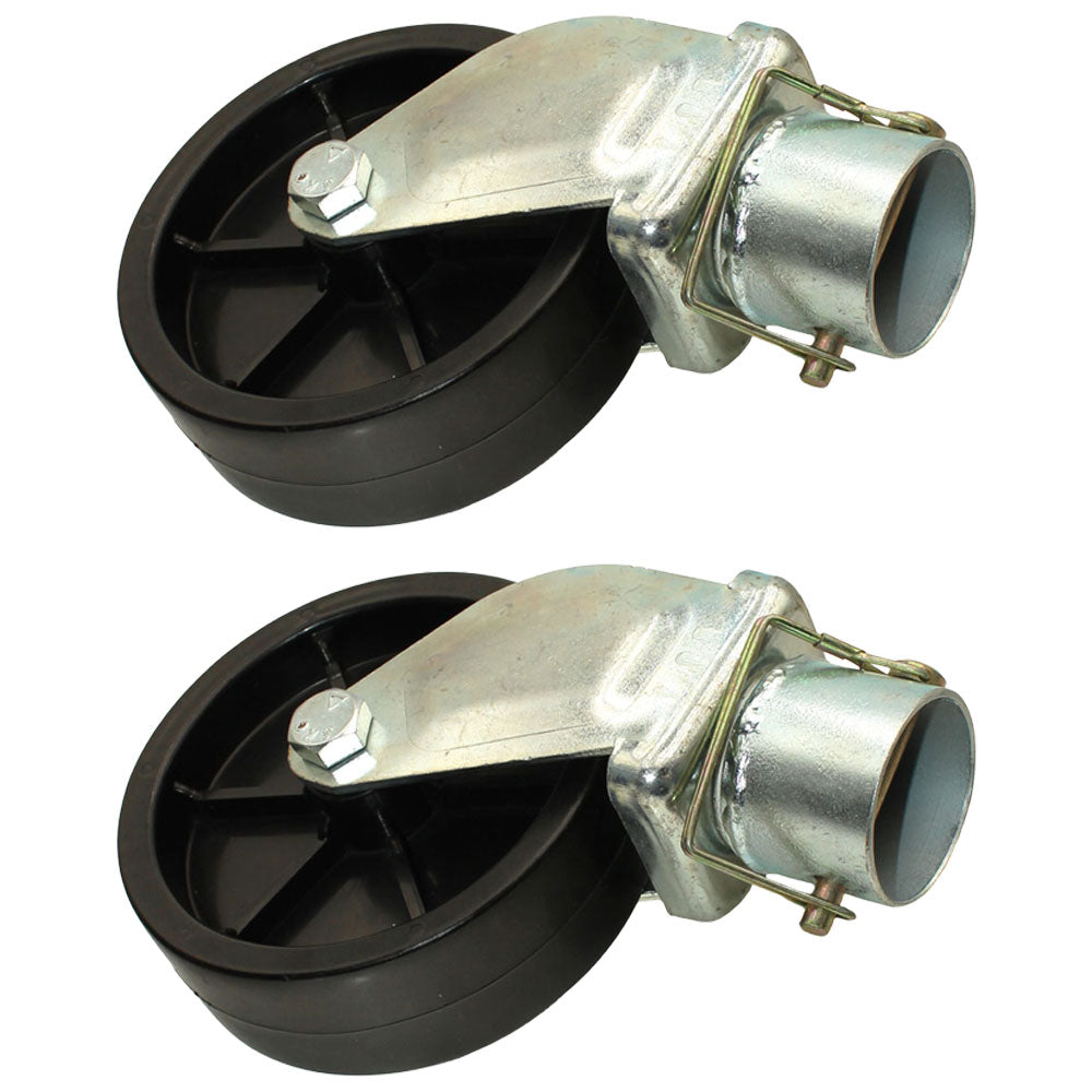 2 Pc 6" Trailer Jack Swivel Caster Wheel with Pin Boat Hitch Replacement