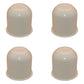 4 White Trailer Wheel Hub Center Cap 3.125" Diameter Travel Trailer Camper RV