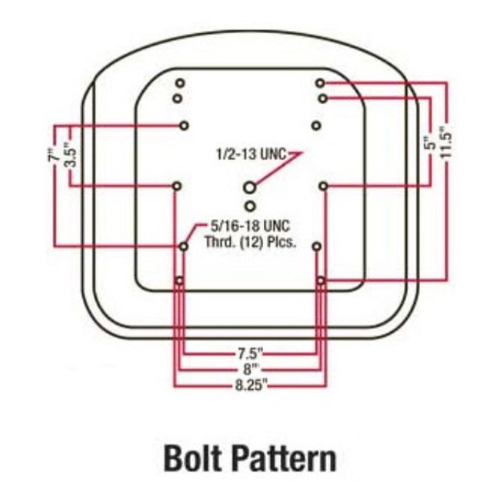 TM333GR Universal High-Back Michigan Style Seat Fits Bobcat Skid Steer