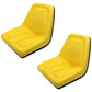 Qty 2: Michigan Style Seat, w/o Slide Track, Yellow in color  Fits Yanmar