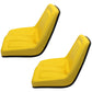 Qty 2: Michigan Style Seat, w/o Slide Track, Yellow in color  Fits Kubota