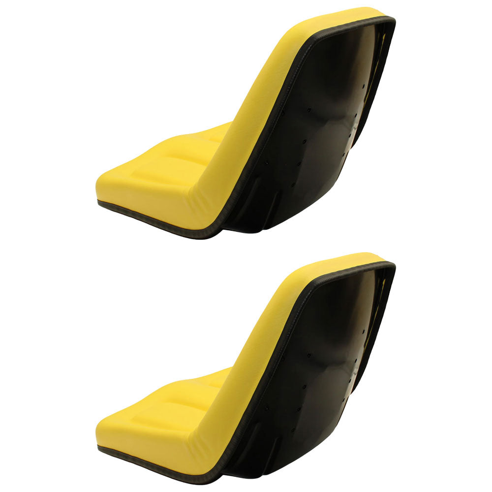 Set of 2 Yellow Seats Fits John Deere Fits JD Fits Gator AIP TM333YL