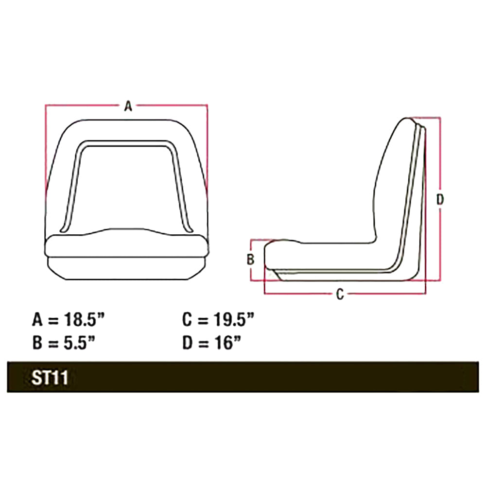 Yellow Michigan Style Seat Fits Universal Products Replaces LGS97HBY