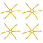 Set of 4 Yellow Tire Chain Adjusters 11"–16" Rims Rubber Spider Tensioners