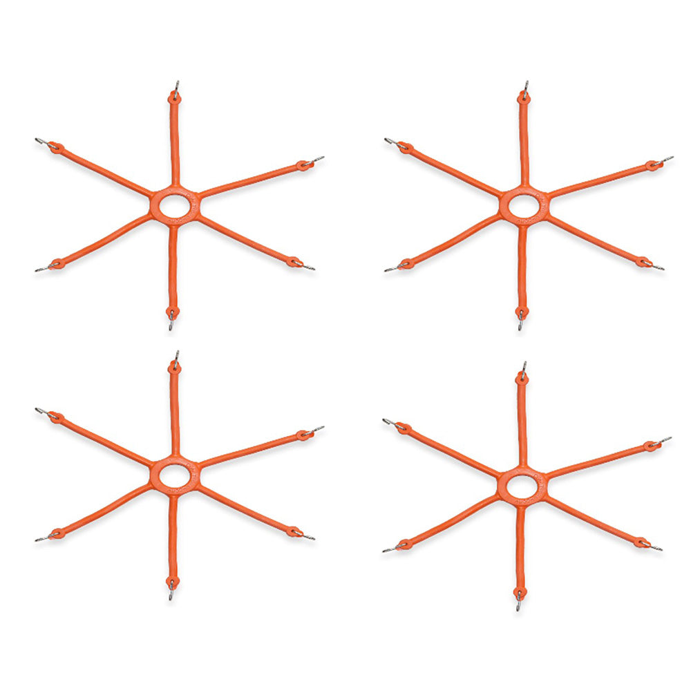 4PK Tire Chain 0218 Light Truck Rubber Adjuster Spider Bungee Fits 18"-25" Rims