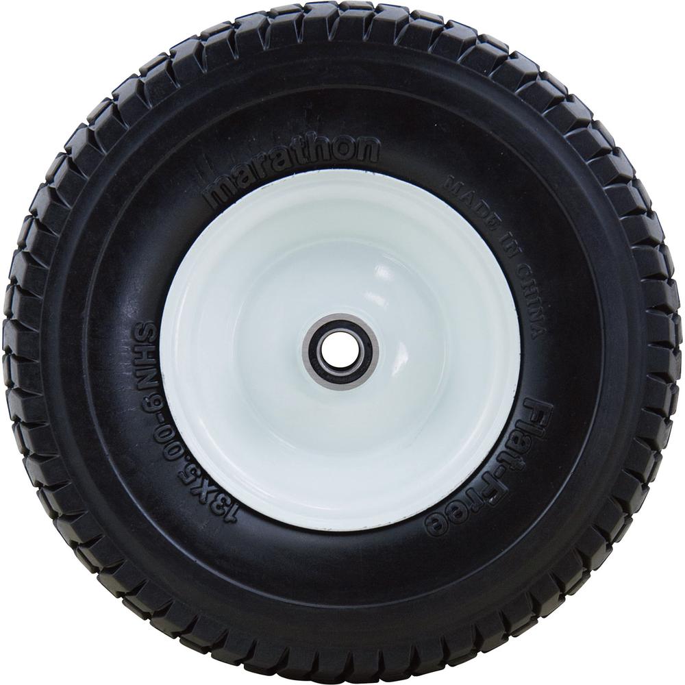 Marathon Tires Flat-Free Lawn Mower Tire - 3/4in. Bore, 13 x 5.00-6in.