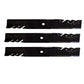 Three (3) 596-344 Mulching Blades For Bad Boy 52" Pup Lightning Repl 038-5203-00
